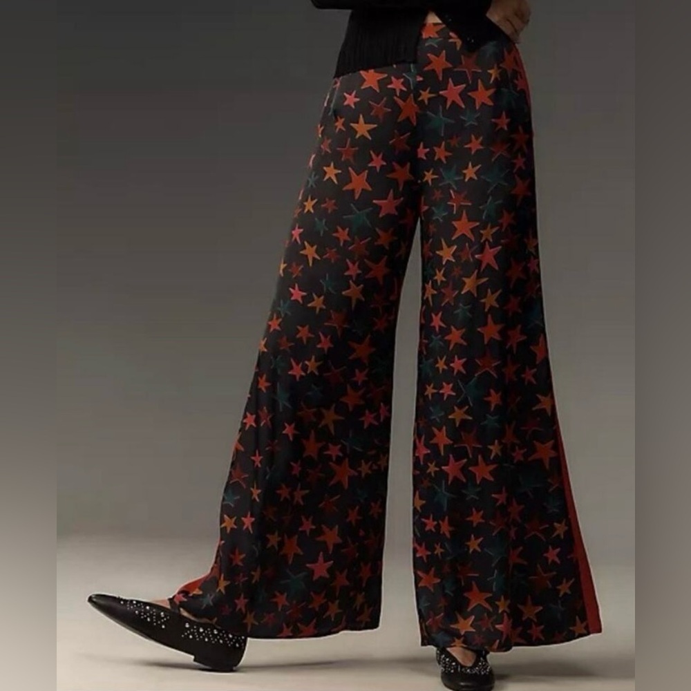 NWT Farm Rio Star Print Wide Leg Pants Size XS